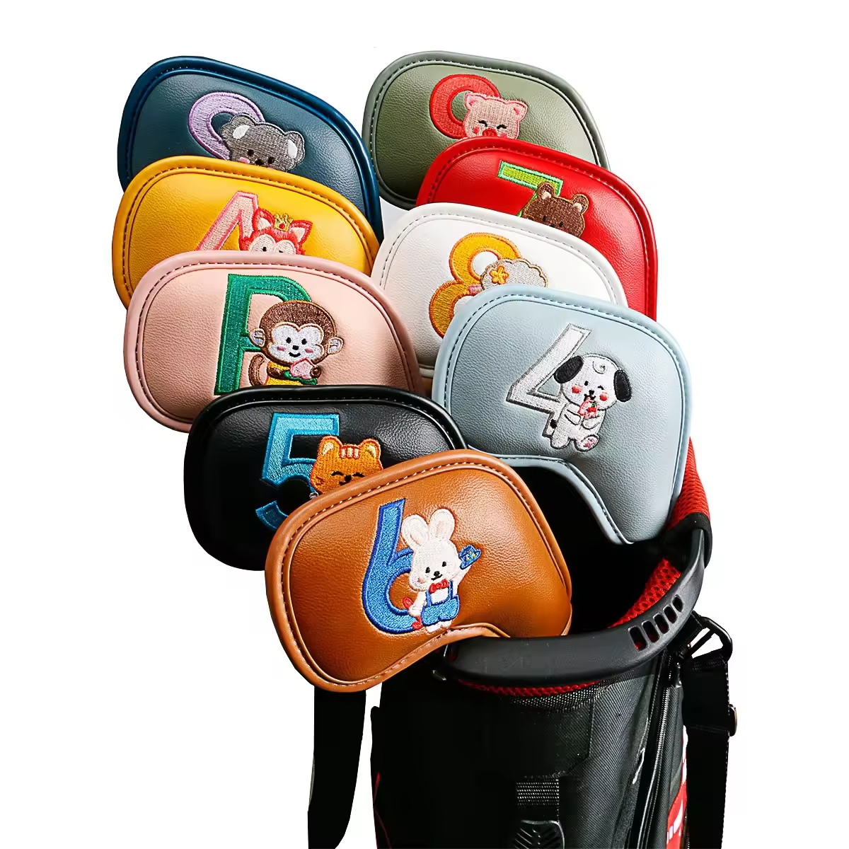 Headcover Driver - 9 stuks schattige cartoon dieren golf