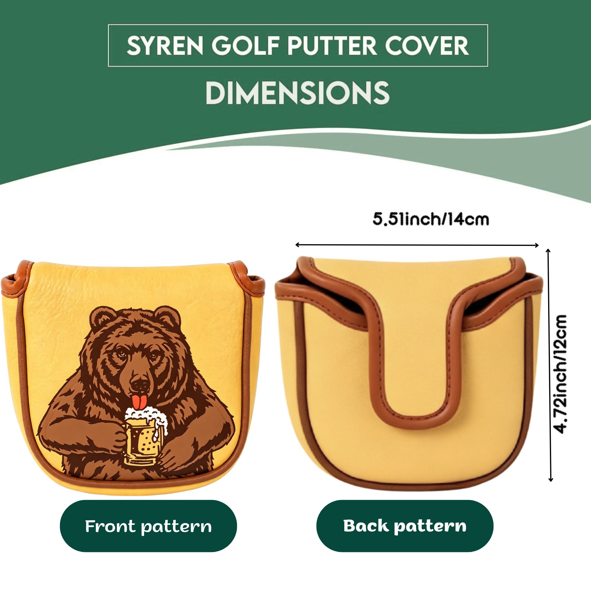 Schedel geborduurde golfmallet - Headcover Driver recensie en prijs